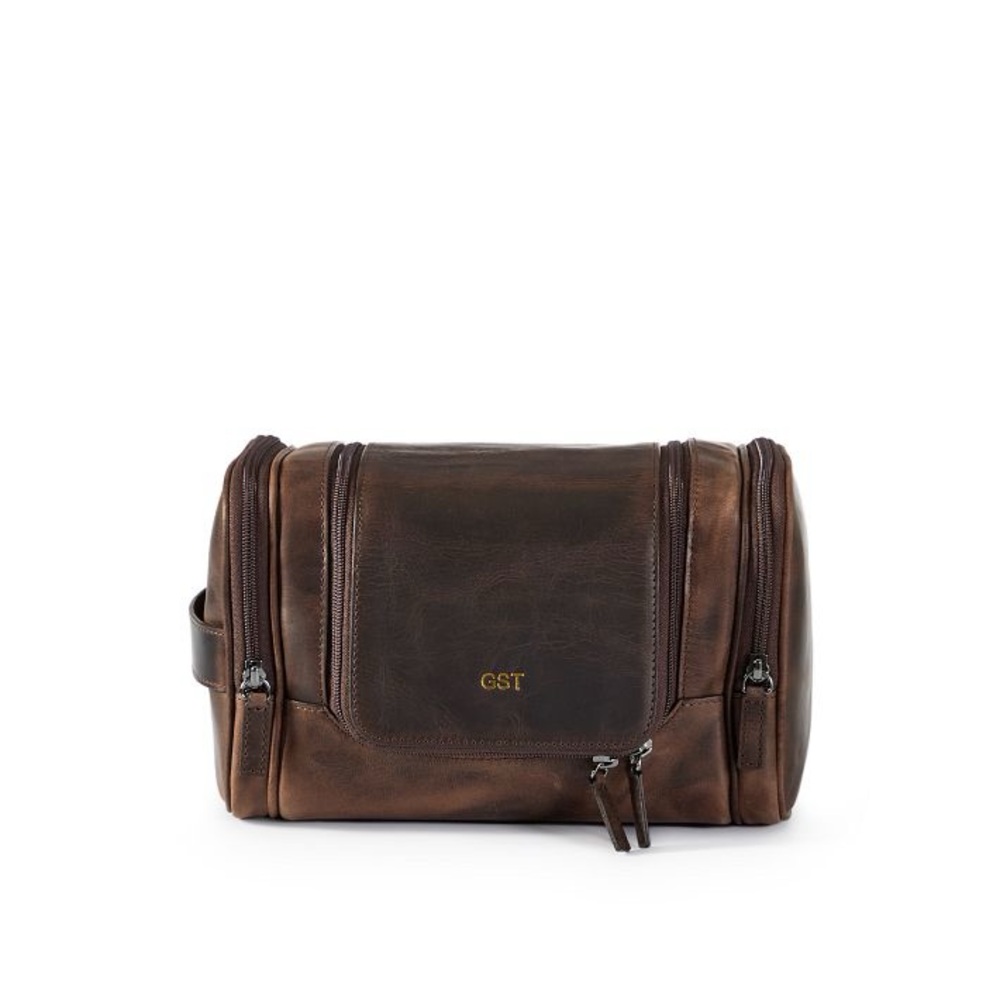 NO MONOGRAM! NWT Mark & Graham Hanging Toiletry Bag Dopp Kit - Graham in Rustic